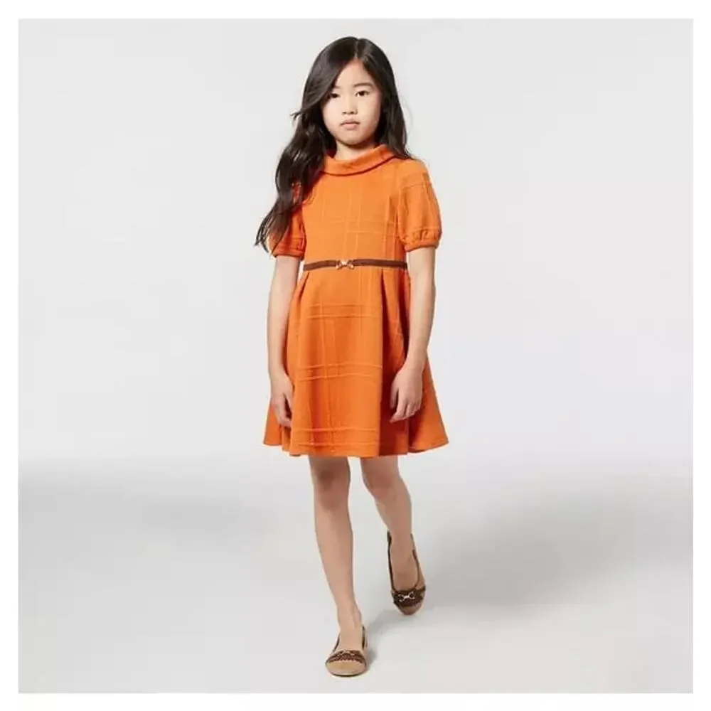 NWT❤️Janie and Jack Quilted Puff Sleeve Jacquard Dress sz8